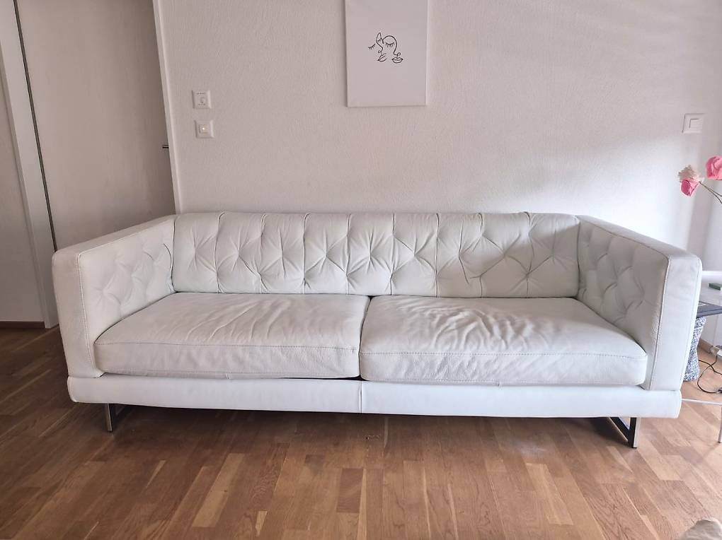 Divani: Ledersofa 3-er weiss Marke Diamons – Usato da Chur venduto da Stroemberg