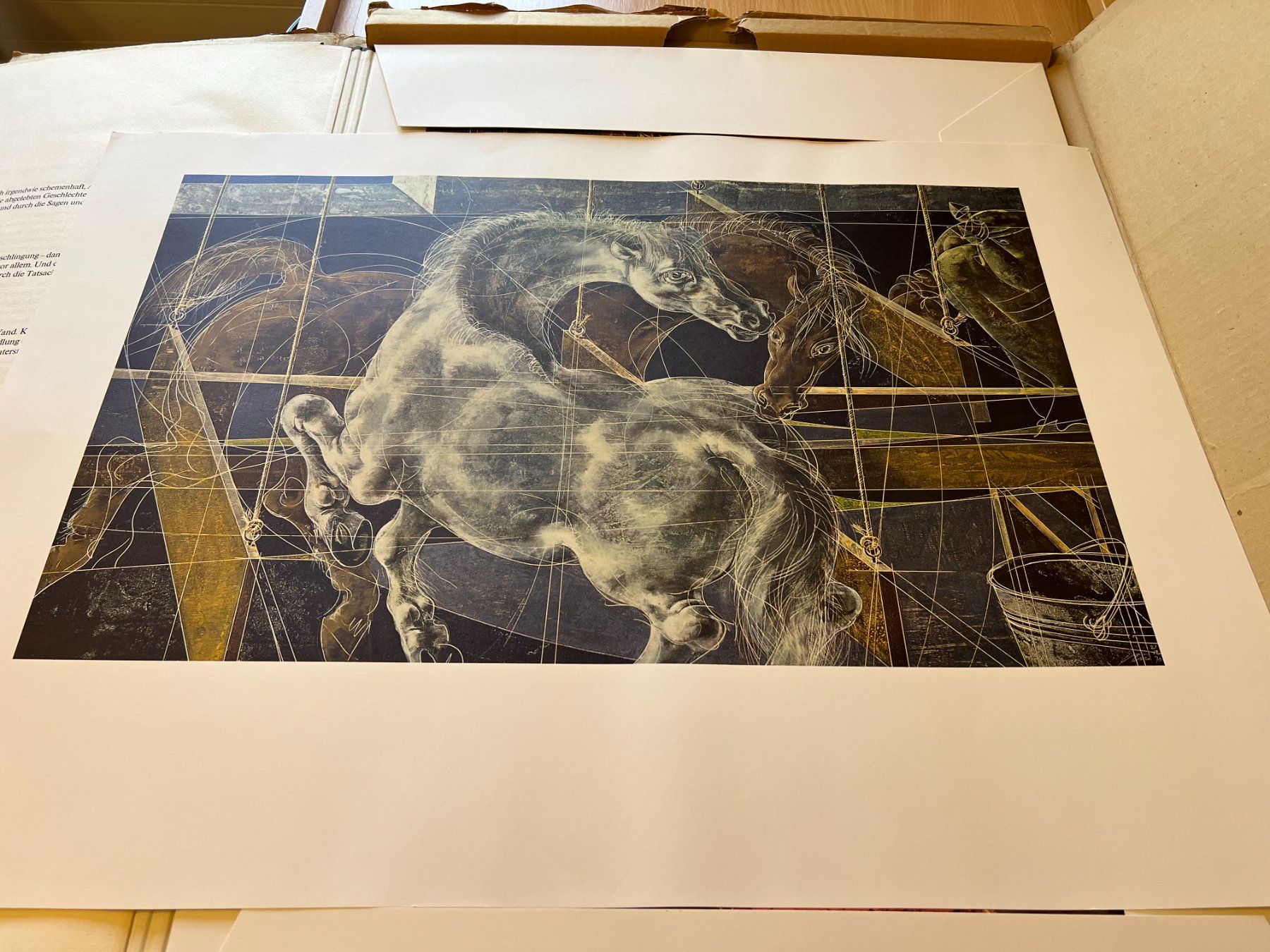 Dipinti: Sechs Tempera-Werke Hans Erni – Nuovo e nell'imballaggio originale da Wettingen venduto da pozza01 3