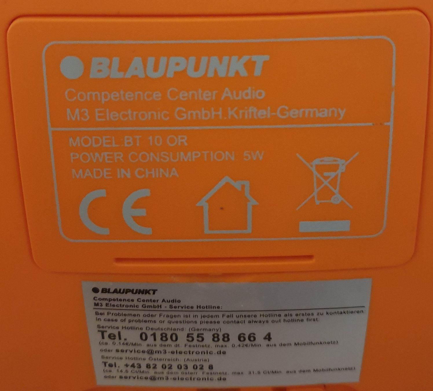 Blaupunkt Casse acustiche: Blaupunkt BT 10 OR Bluetooth Lautsprecher Farbe Orange – Usato da Horw venduto da Arta20000 2