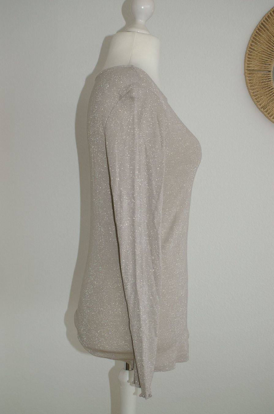 Maglioni & Felpe: glänzender schlichter Pulli, Street one, Gr. 36, sand/silber – Usato da Grüt (Gossau ZH) venduto da o-nyx 4