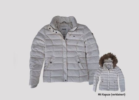Damen-Daunenjacke Beige/Weiss "HILFIGER Denim" Grösse XS
