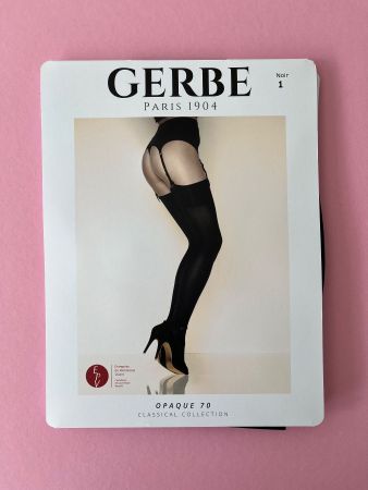 GERBE, Strapsstrümpfe OPAQUE 70, Grösse XS (1), Schwarz