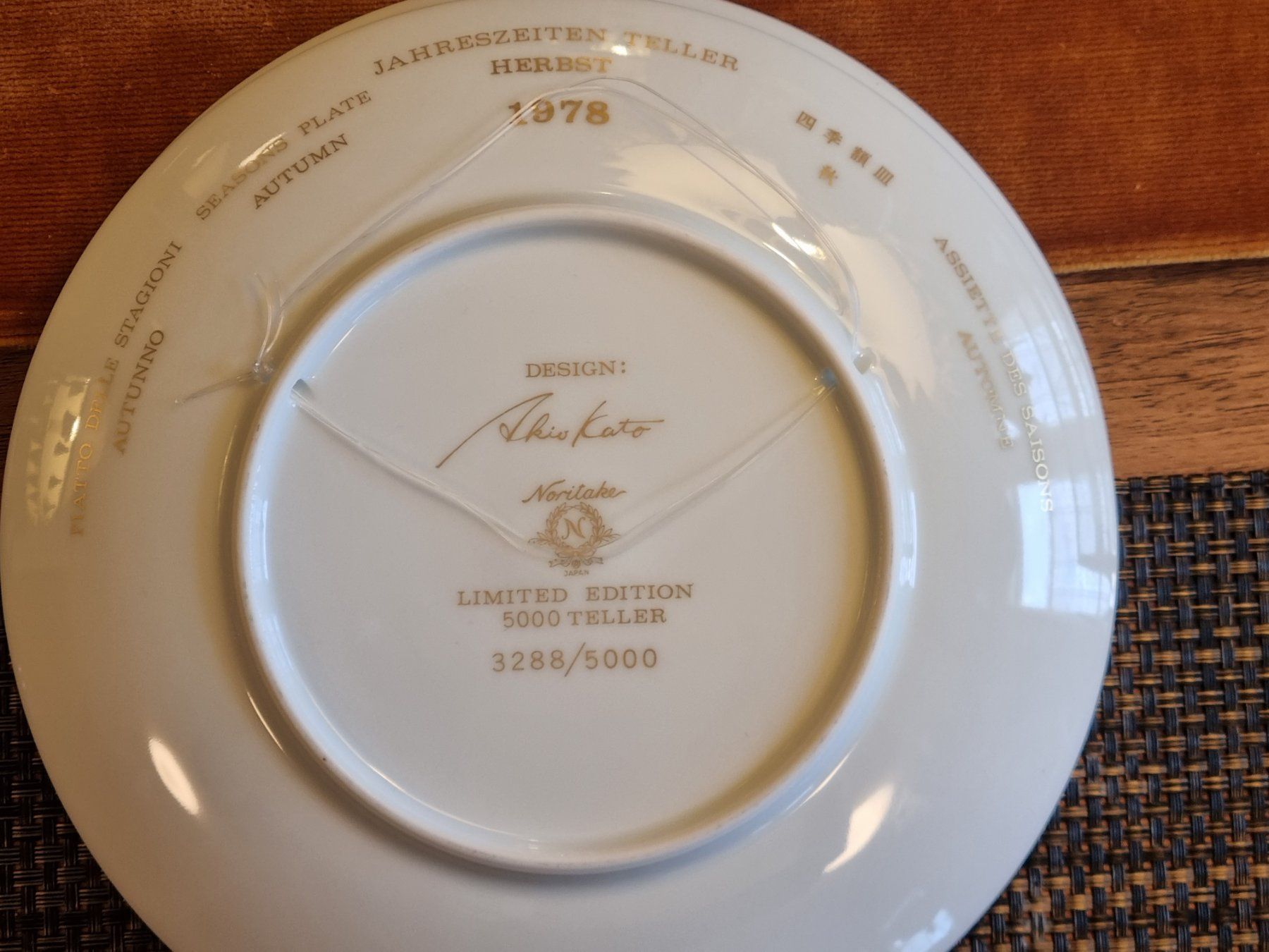 Noritake Piatti: Noritake Japan Four Seasons 1978 Wandteller Set – Usato da Scharnachtal venduto da devin03 4
