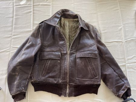 Vintage 1950s A-2 Bomber Jacket - massives Leder