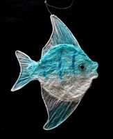 Papier Fisch blau 2Stk.