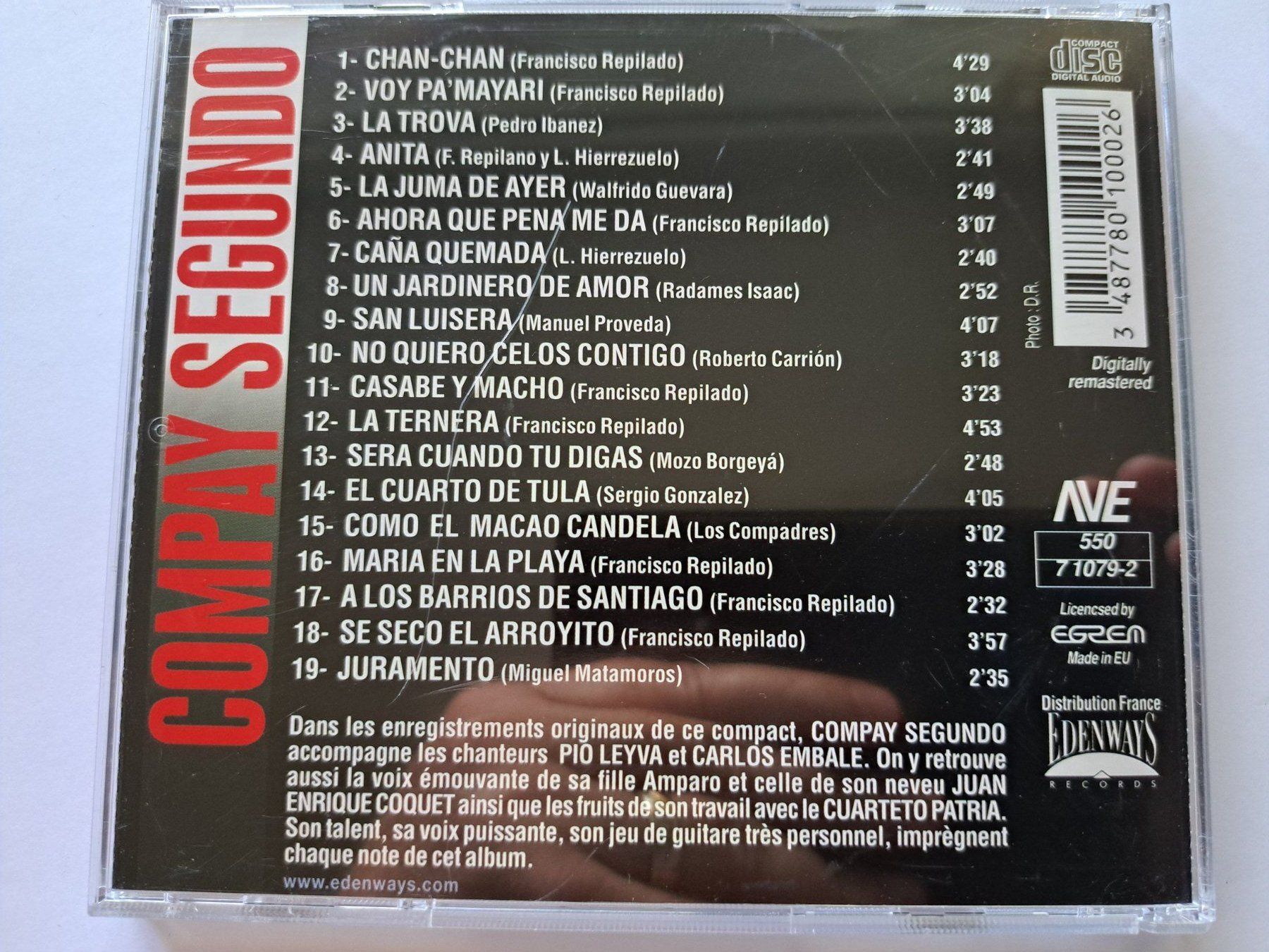 CD: CD Compay Segundo - Musique traditionnelle cubaine – Usato da Pully venduto da bro_n52j 1