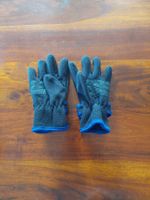 Faserpelz / Fleece Handschuhe Blau / Schwarz