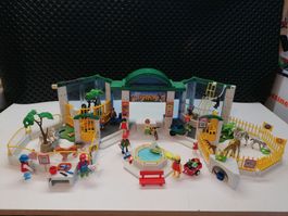 Playmobil Zoo mit Giraffen Zebra, Schimpansen Gorilla Tiger