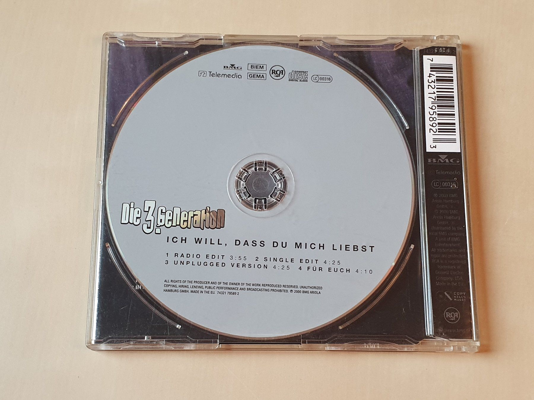 CD: Die 3. Generation ich will dass du mich liebst – Usato da Stansstad venduto da collectorsshop 1