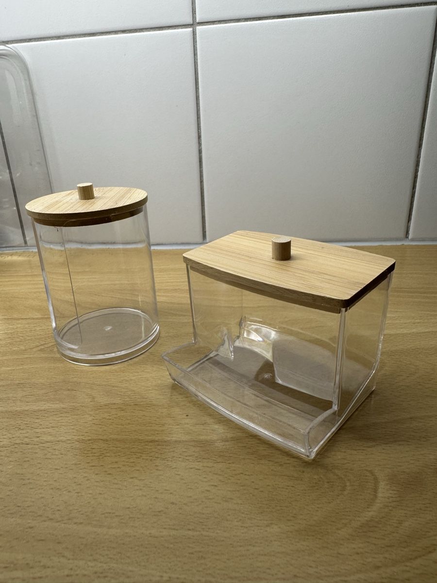 Make-up: Praktisches Stäbchenhalter und Pads Glas – Nuovo (secondo la descrizione) da Richterswil venduto da Tamtamgirl2 1