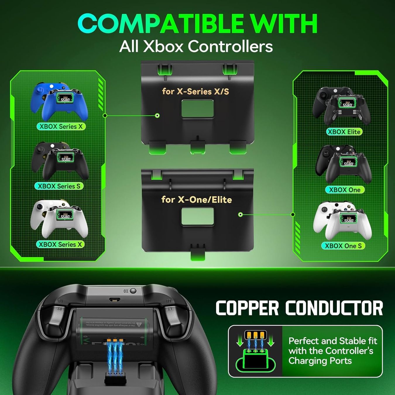 Adapter & Kabel: XBOX CONTROLLER LADESTATION MIT 2 AKKUS XBOX ONE/SERIES X/S – Neu und originalverpackt aus Kriens von swissgadget 8