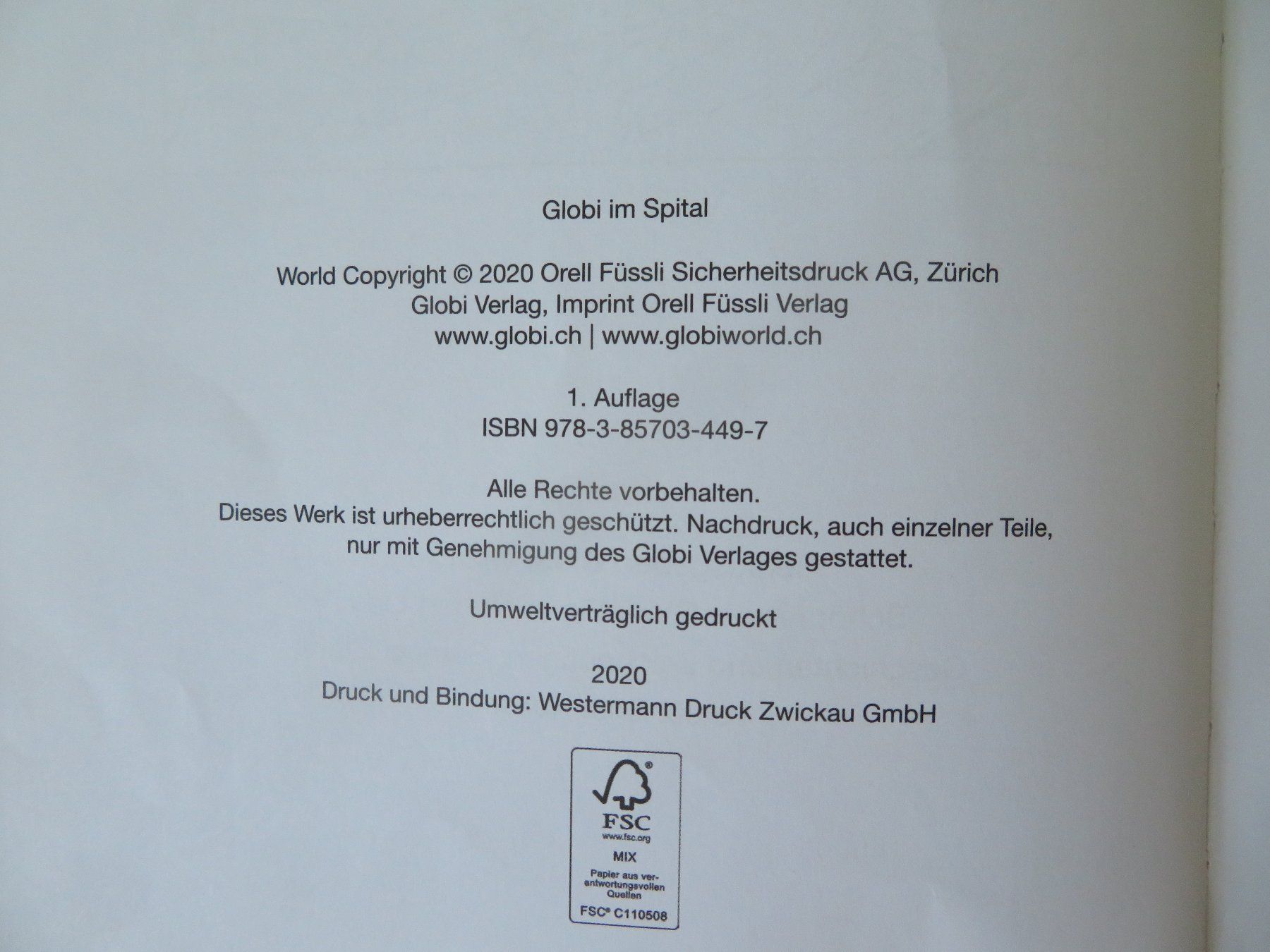 Livres: GLOBI "Im Spital" – D'occasion à Zürich par piroma 1