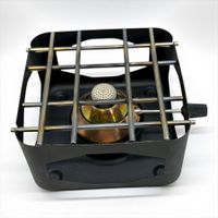Réchaud à gaz KISAG en inox et métal émaillé noir