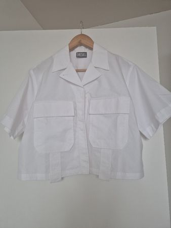 Diesel White Cotton Women's Shirt, Size M, New