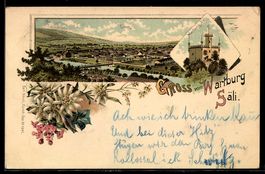 Lithographie Olten, Panorama mit Wartburg Säli