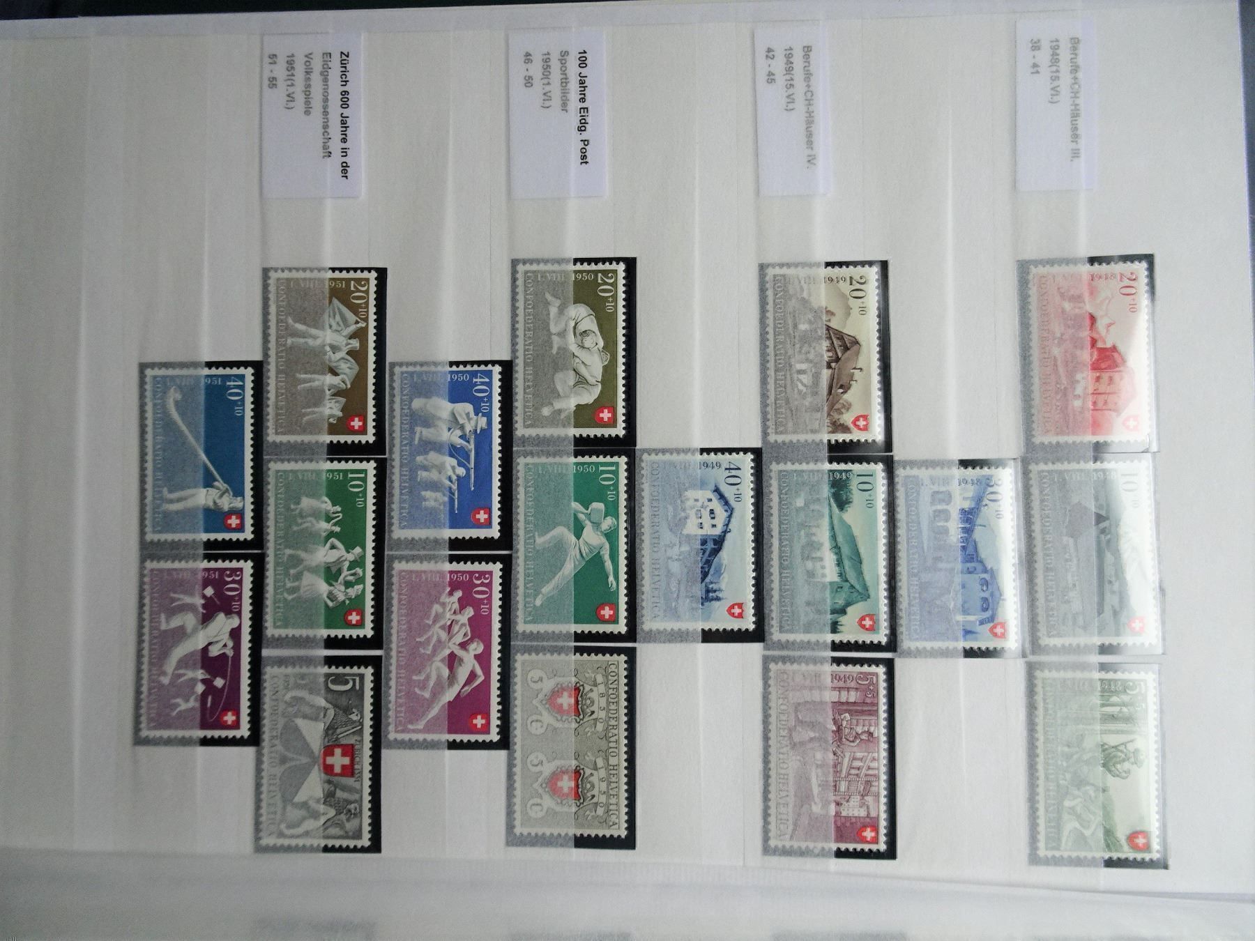 Alle Briefmarken: 1948**-1951** – Neu (gemäss Beschreibung) aus Aadorf von Chnorli-Furz
