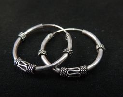 Silber 925 Creolen Ohrringe 20 mm