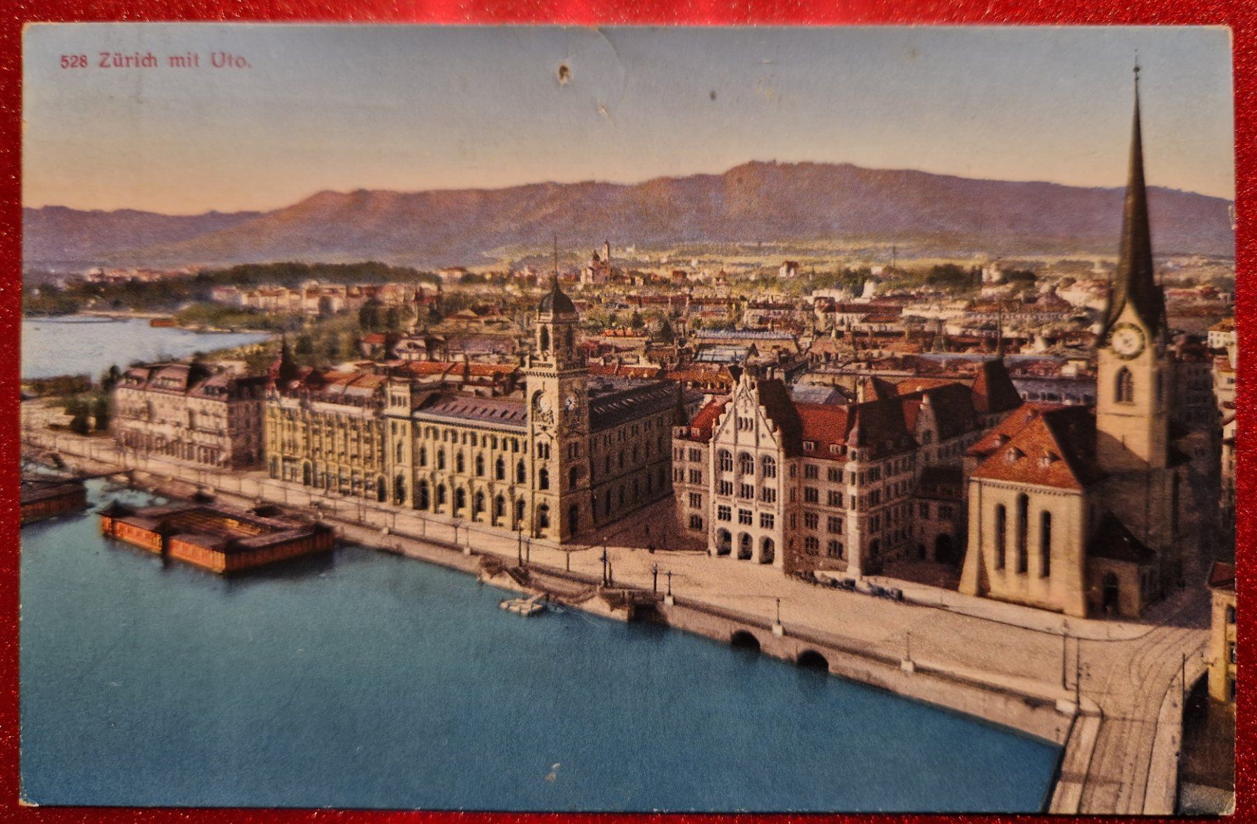 Cartoline postali: Zürich mit Uto 1920 – Usato da Melchnau venduto da Fishel