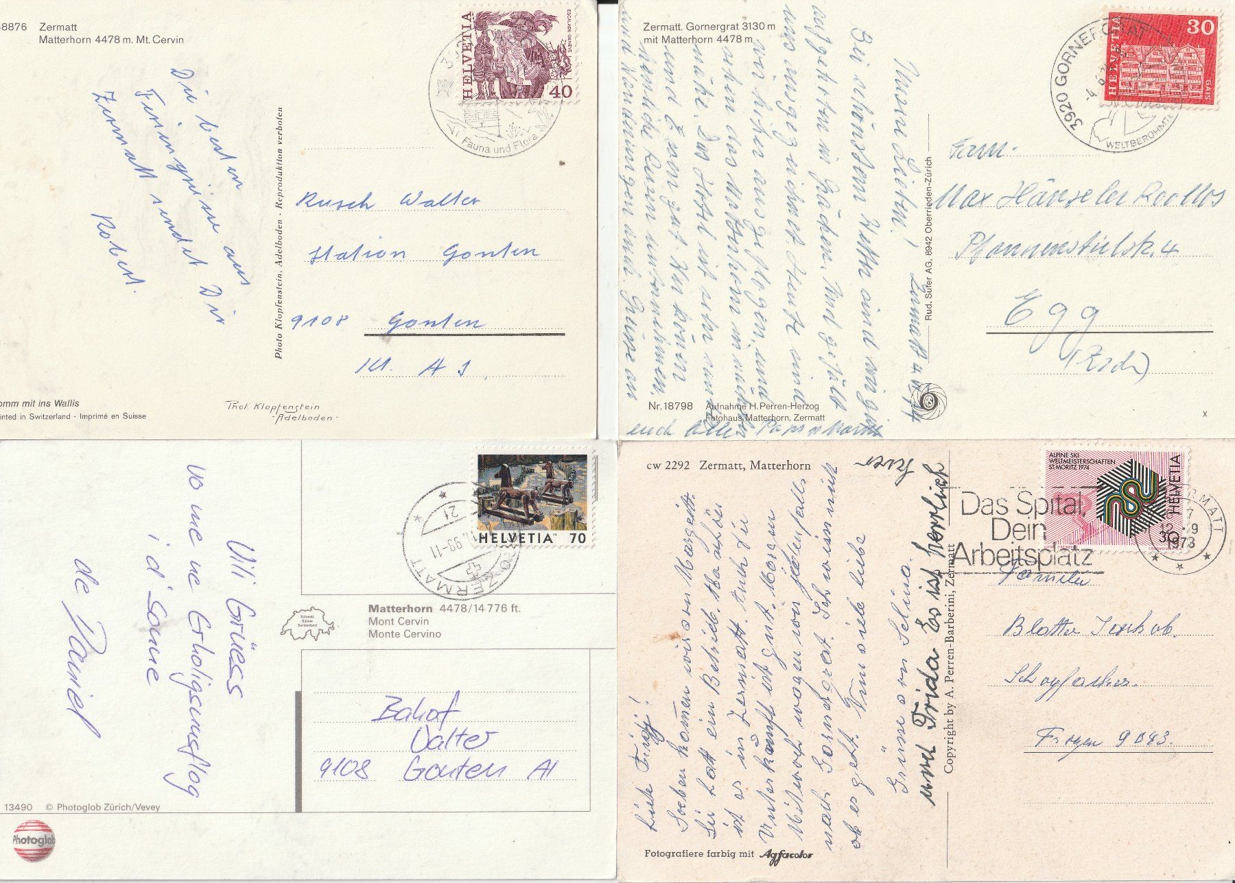 Cartoline postali: 12 Karten Matterhorn – Usato da Lumbrein venduto da made02 1