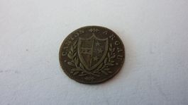 Kantonalmünze : Kanton Aargau , 1/2 Batzen  1807 ,sehr schön