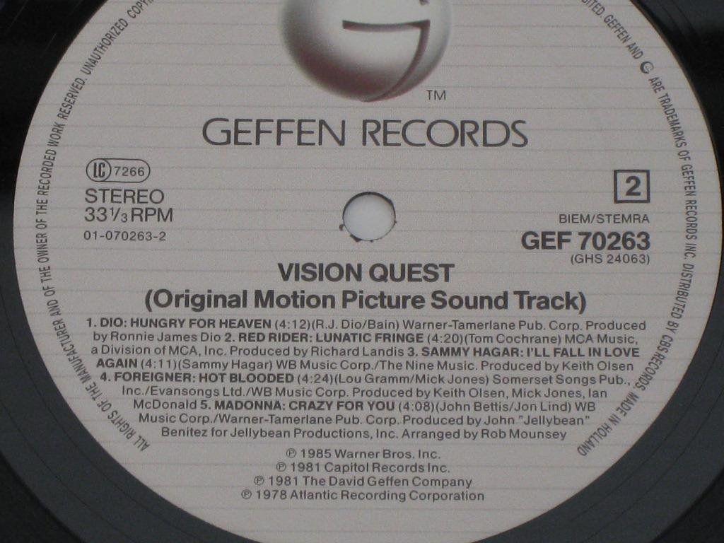 Dischi in vinile: LP - VISION QUEST – Usato da Steckborn venduto da Quo7 2