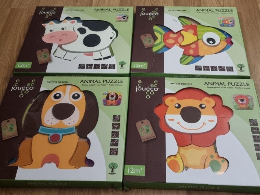 Puzzles: Joueco Tier Puzzle Set 4 Sets neuwertig – D'occasion à Rodersdorf par Petzo