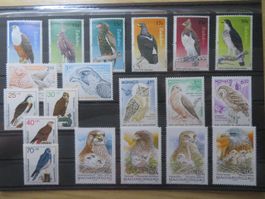 Vögel, Greifvögel 4 Sätze ** Zimbabwe, Monaco, BRD, Ungarn