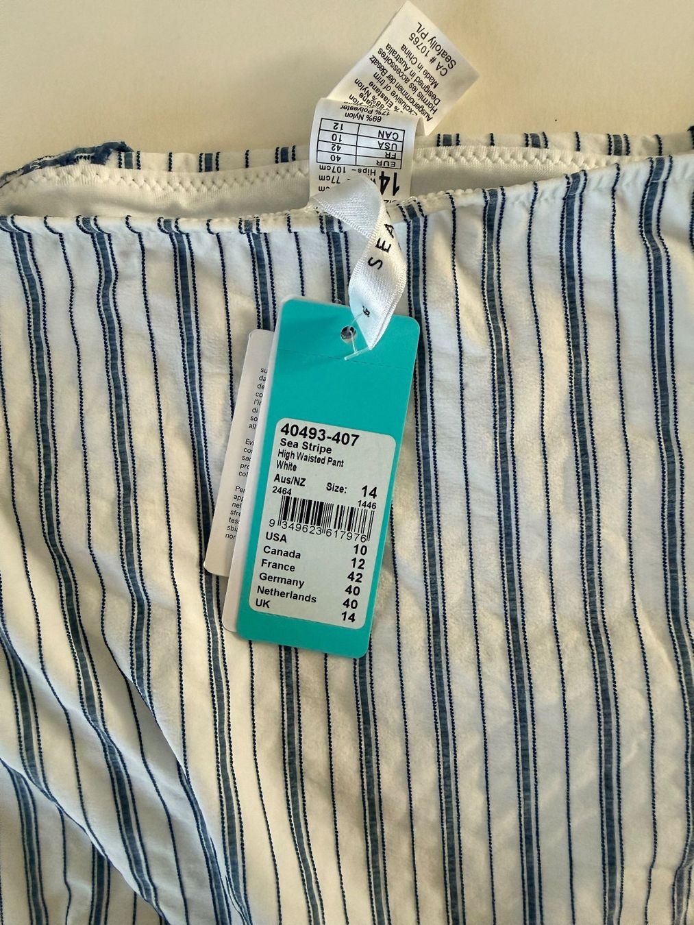 Seafolly Costumi da bagno & Bikini: SEAFOLLY, Bikini, Grösse 40, Farbe Weiss/Blau – Nuovo e nell'imballaggio originale da Rudolfstetten venduto da gst_g7xl 7