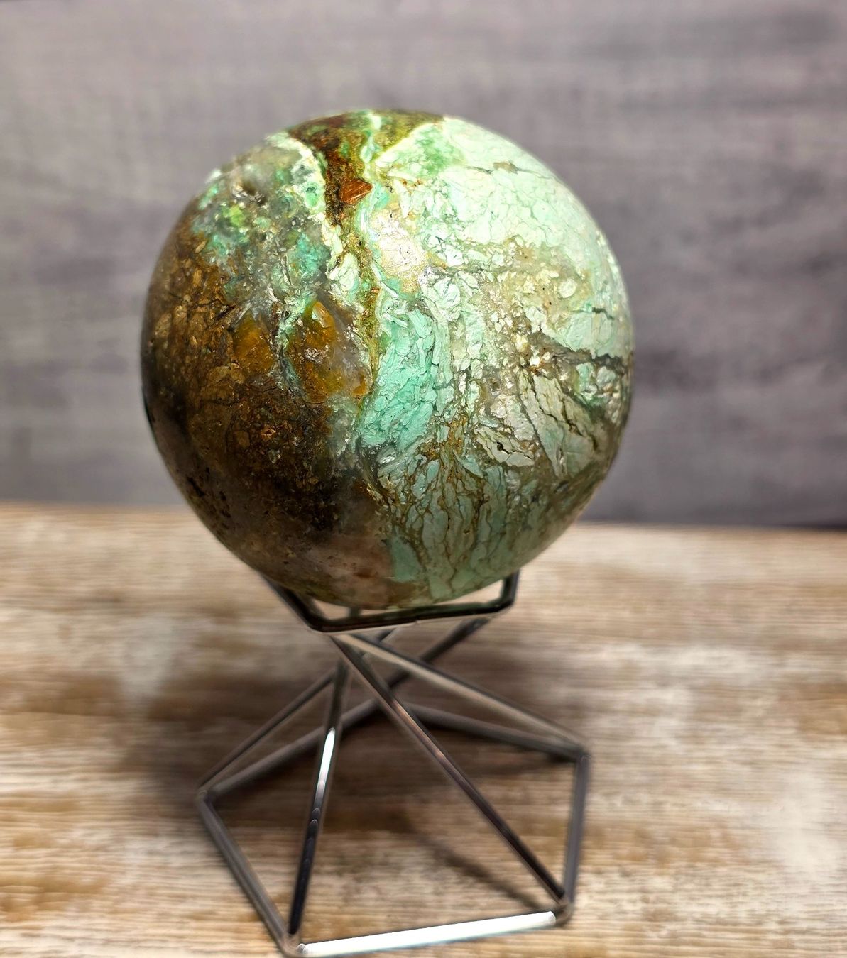Minerali & Pietre curative: Chrysopras Kugel  60mm 215g – Nuovo e nell'imballaggio originale da Matzingen venduto da Shay_Crystalz 1