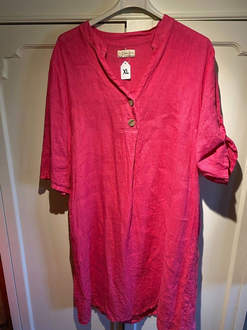 Robes: DAMENKLEID PINK-LEINEN – D'occasion à Meienried par ManuelaBoutique