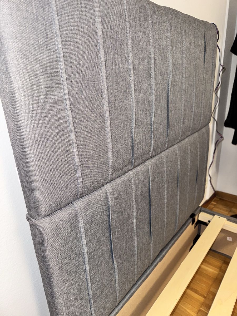 Letti: Modernes Boxspringbett grau 90x200cm mit LED Beleuchtung – Nuovo (secondo la descrizione) da Aesch BL venduto da Bet91 2