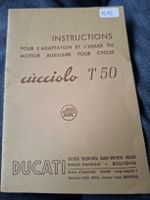 cucciolo T50 Ducati manuel d'entretien original 24 pages 