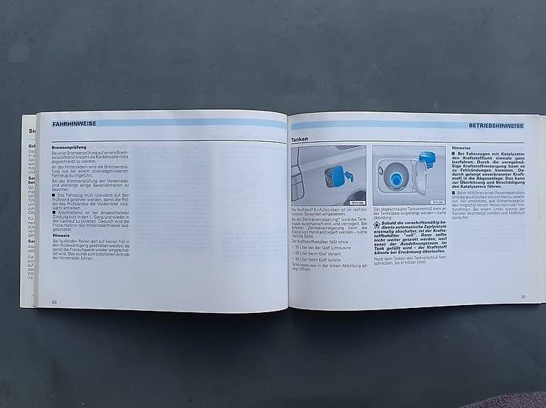 VW Documenti: Betriebsanleitung VW Golf – Usato da Mels venduto da Eventuell3 2