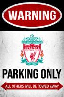 Blechschild Liverpool Parking Only Anfireld Road Englisch