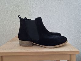 Tamaris Schwarze Wildleder Stiefeletten, Gr. 38, Top Zustand