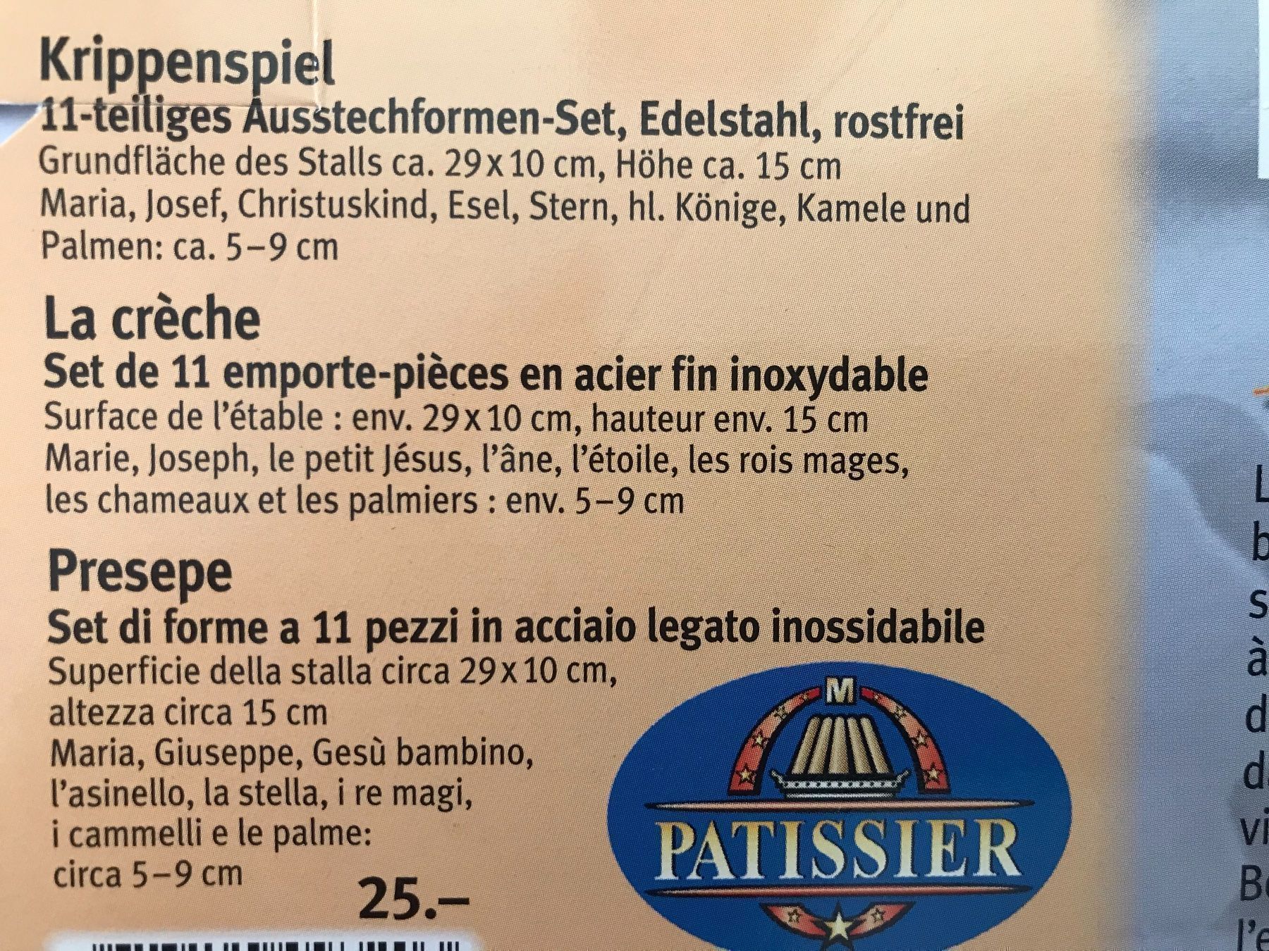 Migros Teglie da forno: Krippenspiel-Ausstecher-Set, 11x Teile – Nuovo e nell'imballaggio originale da Hünenberg See venduto da spartakus02 3