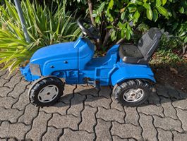 Grosser Kinder Trettraktor blau
