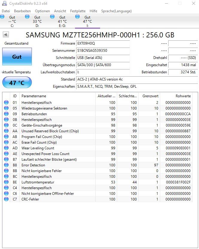 Samsung Disques durs: Samsung SSD PM851 256GB – D'occasion à Bern par sn8per 3