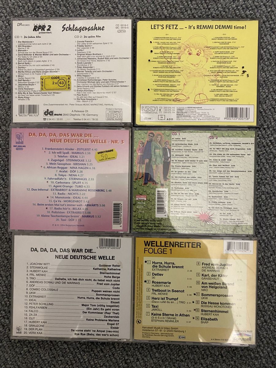 CD: 9 CD Sampler, NDW und Deutsche Kultschlager – Usato da Diessbach b. Büren venduto da cowansville 1