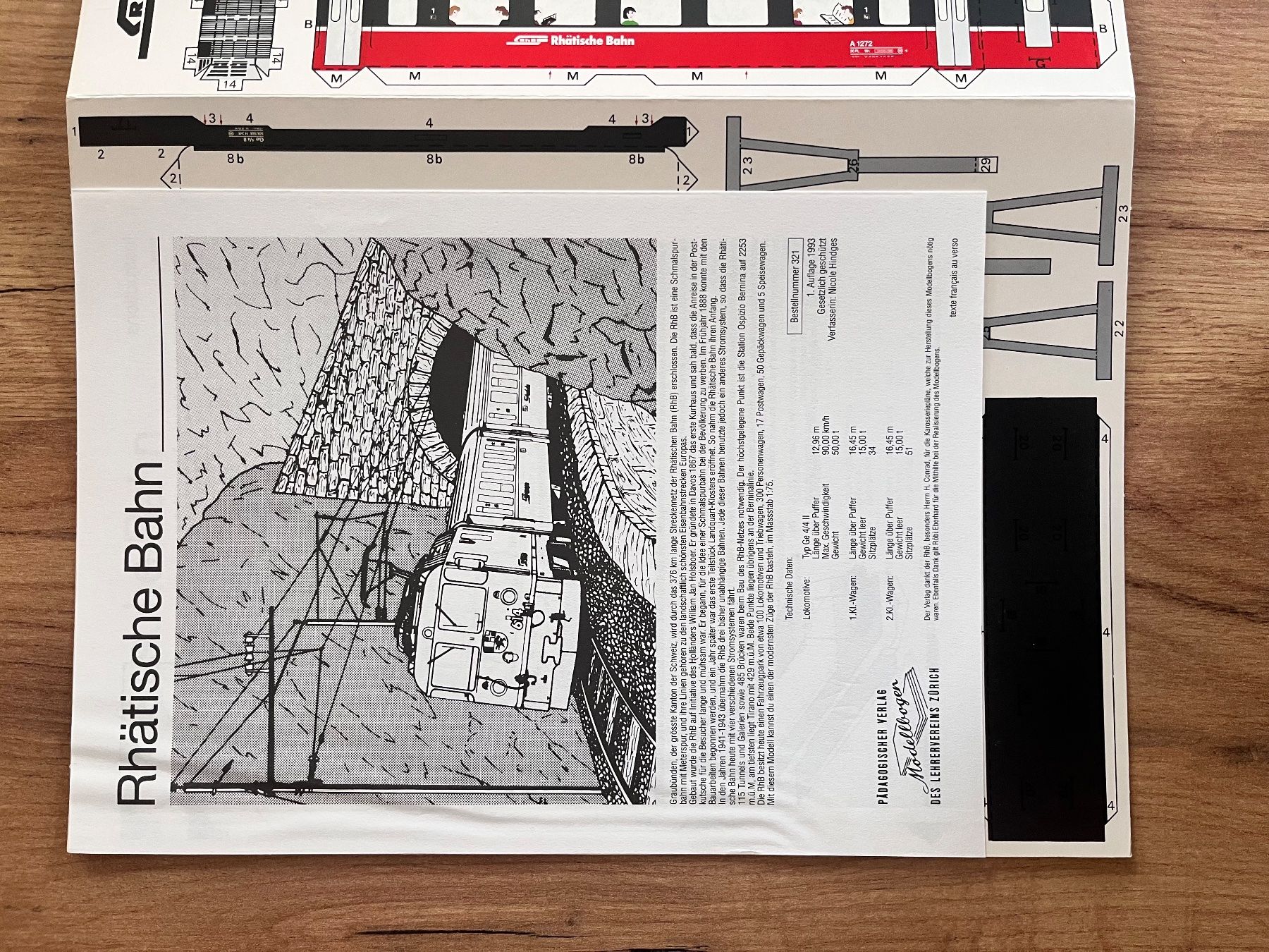 Kit bricolage: 1 Modellbogen Pädagogischer Verlag Rhätische Bahn – Usato da Büsserach venduto da bor_s88m