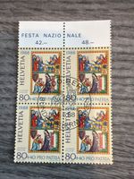 Schweiz Briefmarke Helvetia 1988 Pro Patria Viererblock 54