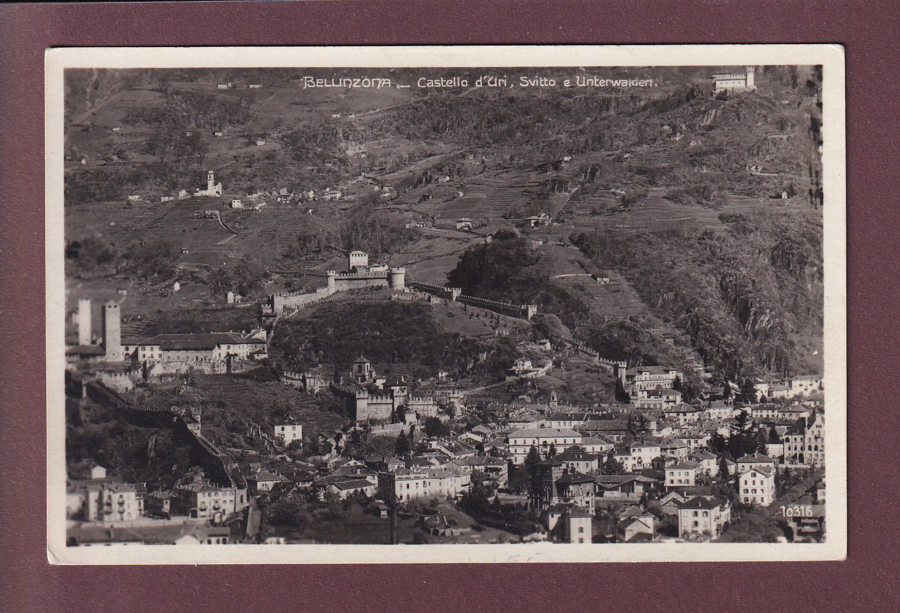 Ansichtskarten: BELLINZONA - 3 Castelli – Gebraucht aus Pully von nicecards