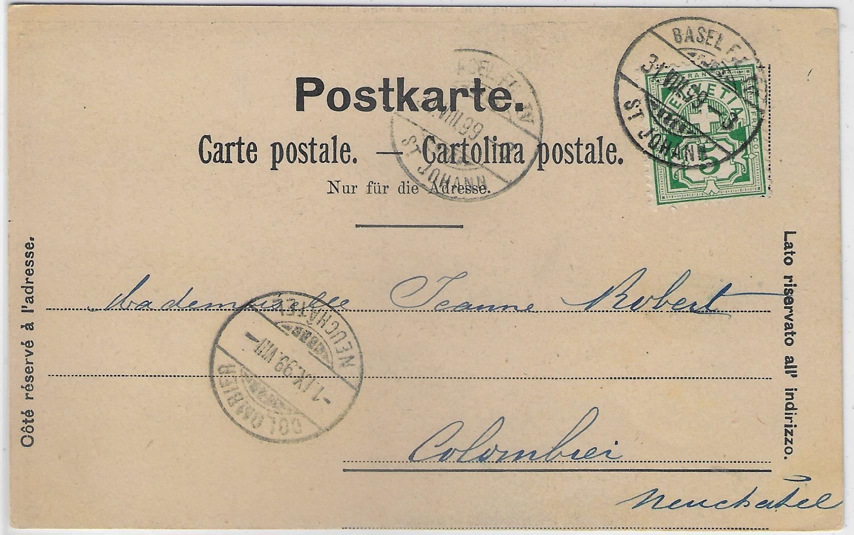 Cartoline postali: Gruss aus Basel - Spalenthor - animee – Antico da Ettingen venduto da Kartenplanet 1