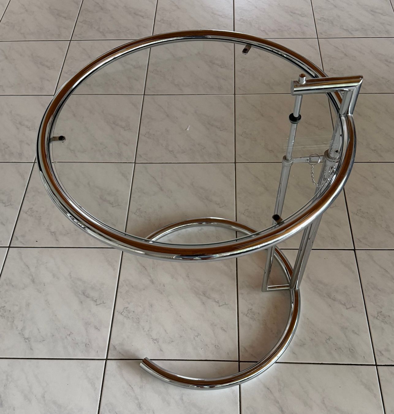 Tavoli: Runder Glastisch mit Chromgestell, Design-Klassiker, – Usato da Oberentfelden venduto da dsommer57 1