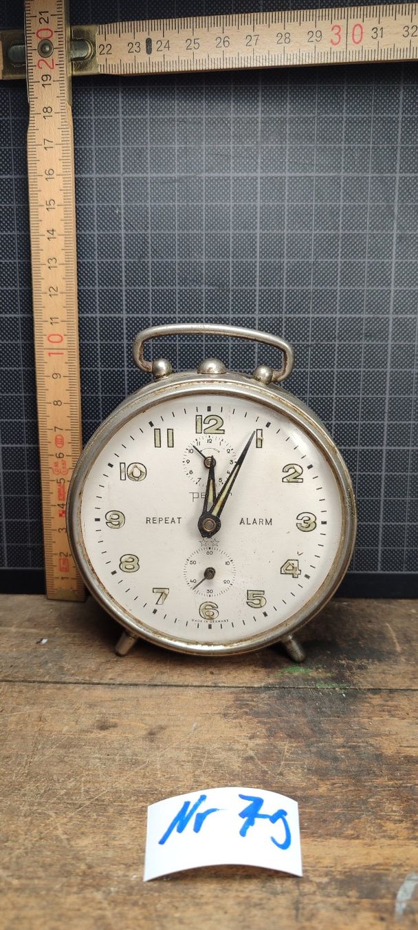 Sveglie: Wunderschöner alter Wecker Nr79 PETER  REPEAT ALARM – Usato da Gelterkinden venduto da MYSTOREFORYOU4460 7