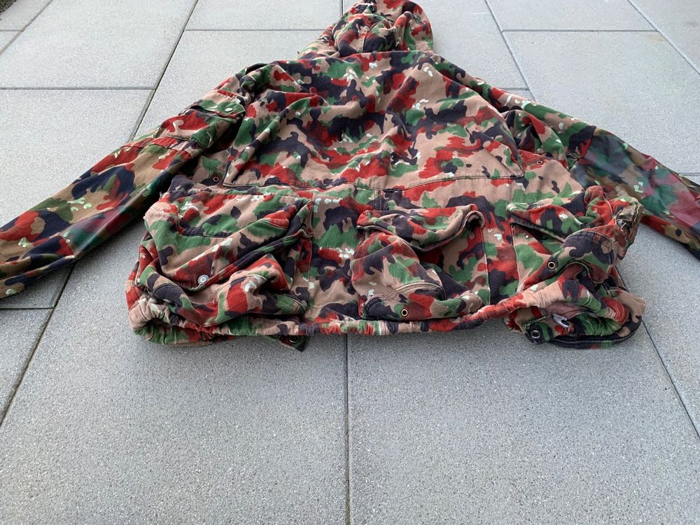 Alte Tarnanzug-Jacke vierfrucht Schweizer ArmeeMilitär Gr.52 | Kaufen ...