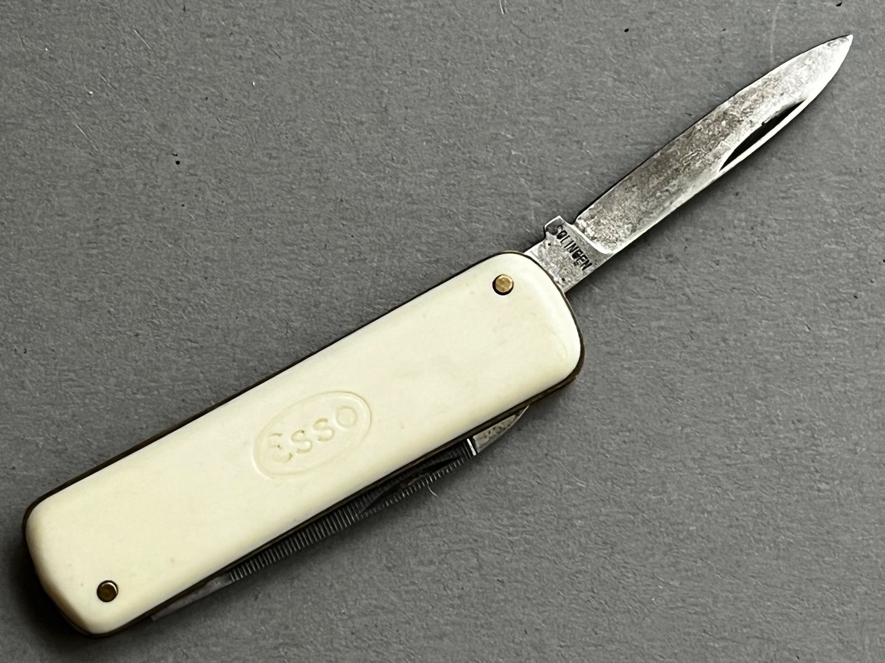 Solingen Coltelli tascabile: Sackmesser Solingen 58 mm - Esso – Usato da Zürich venduto da FV.vintage 8