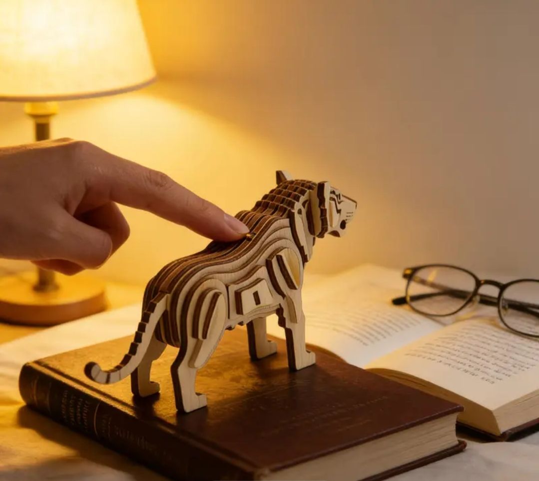 Kit bricolage: Cooles Holzpuzzle Tiger - 3D Modellbausatz - Neu! – Nuovo e nell'imballaggio originale da St. Erhard venduto da Lauko123 3