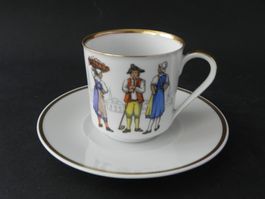 Costumes Suisses  Trachten Espressoset * ZÜRICH * Langenthal