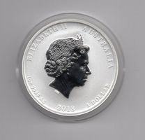 (582) Australien, 1 Unze, 2018, Tiger/Dragon, stgl